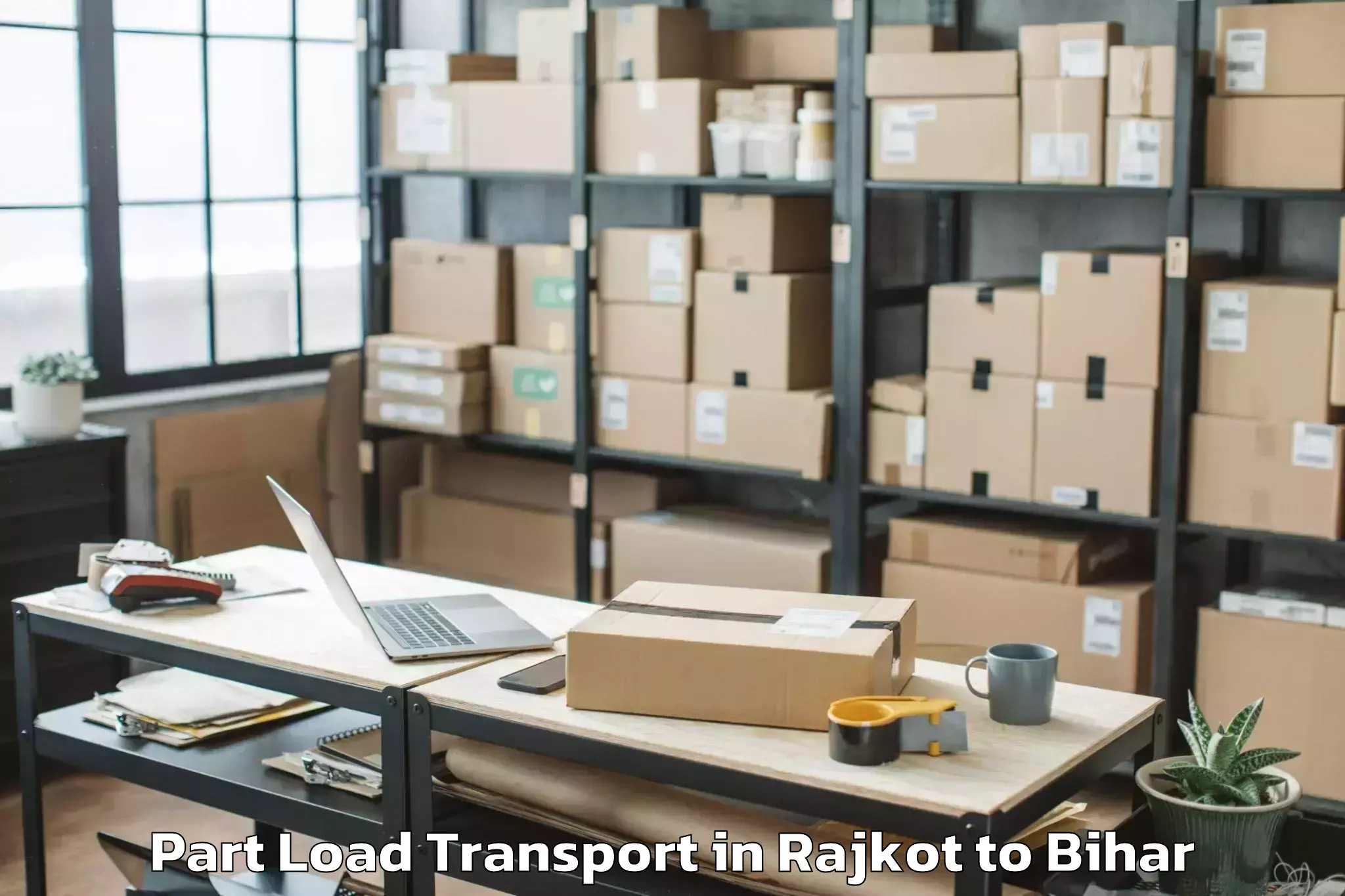 Top Rajkot to Khajauli Part Load Transport Available